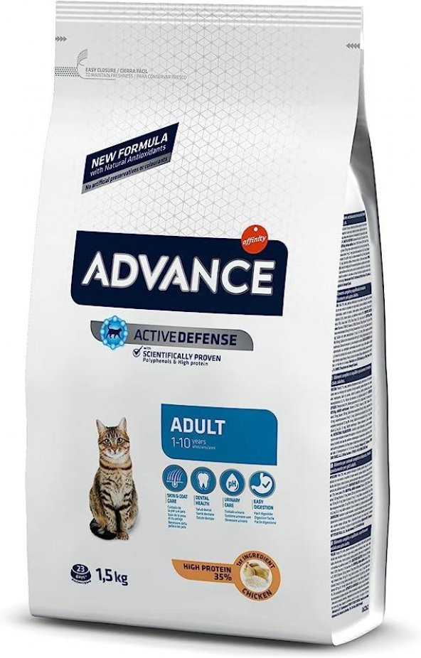 Advance Tavuklu ve Pirinçli Yetişkin Kedi Maması 1.5 KG ürün görseli 1