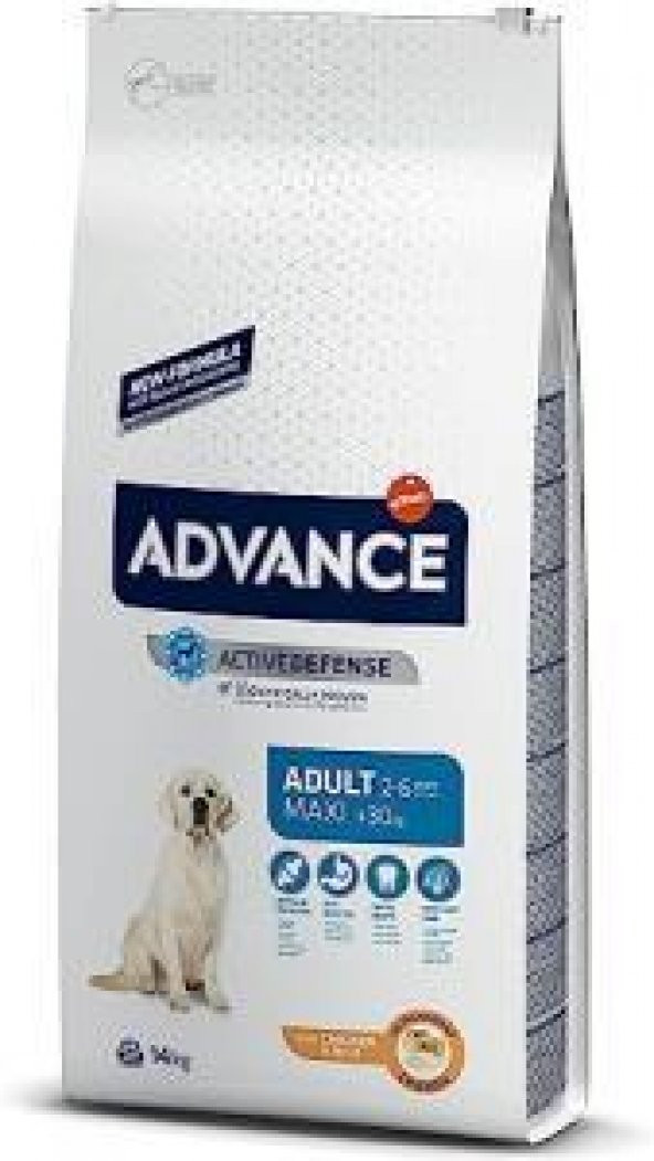 Advance Maxi Adult Tavuklu ve Pirinçli Büyük Irk Yetişkin Köpek Maması 14 KG ürün görseli 1