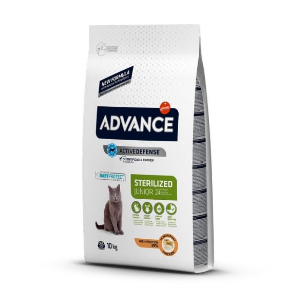 Advance Young Sterilised Tavuklu Kısırlaştırılmış Yavru Kedi Maması 10 KG ürün görseli 1