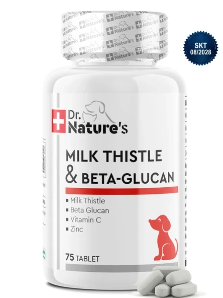 Köpek Karaciğer Destekleyici Tablet 75 Tablet – Milk Thistle (Deve Dikeni) ve Beta Glukan ürün görseli 1