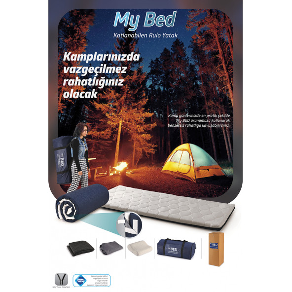 TAŞINABİLİR KATLANABİLİR YATAK  SET - Resim 8
