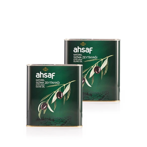 Ahsaf Natürel Sızma Zeytinyağı 2L-Teneke (2'li Ekonomik Paket) ürün görseli 1