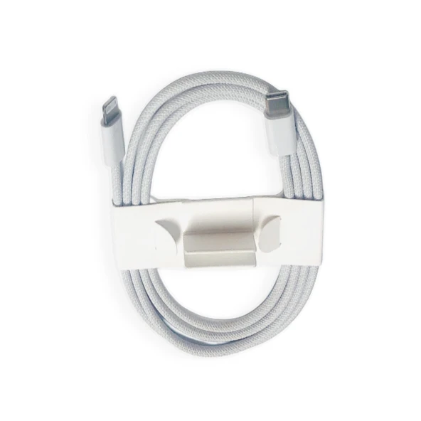 Apple USB-C - Lightning Şarj Kablosu Orijinal Bez kablo -Beyaz ürün görseli 1