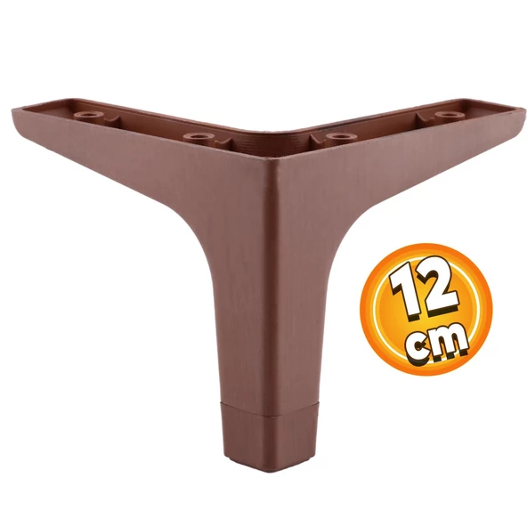 Sedef Lüks Mobilya Kanepe Sehpa Tv Ünitesi Koltuk Ayağı 12 Cm Ahşap Desenli Ceviz Baza Ayakları ürün görseli 1