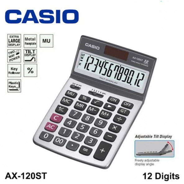 Casio AX-120ST Masaüstü Hesap Makinesi ürün görseli 1