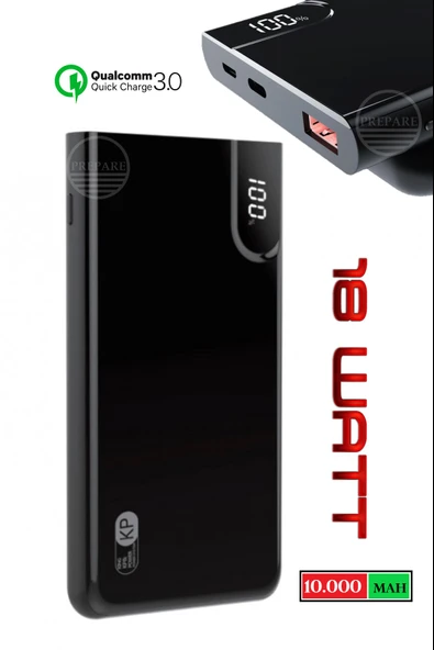 10000 mAh Qualcomm FAST Dijital Gösterge 18W PD 3.0 Hızlı Şarj Powerbank ürün görseli 1