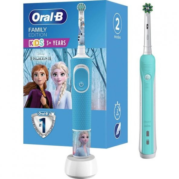 Oral-B Aile Paketi D16 Mavi + D100 Frozen Şarj Edilebilir Diş Fırçası ürün görseli 1