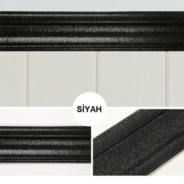 Renkli Duvarlar Siyah 117cm Esnek Duvar Çıtası Dekoratif Yapışkanlı Çerçeve Süpürgelik ürün görseli 1