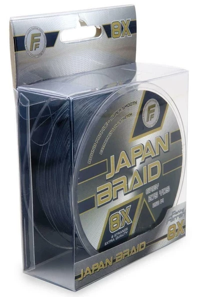 Lineaeffe Japan Braid 8x 8 Kat İp Misina 250m Gri ürün görseli 1