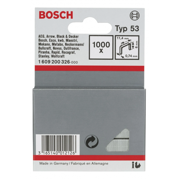 Bosch Zımba Teli Tip 53 11,4x0,74x6 Mm 1609200326 ürün görseli 1