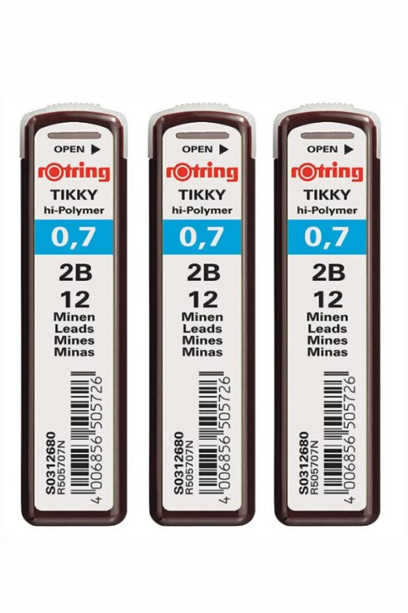 0.7 Mm Uç Min Siyah 3 Adet Rotring Siyah Kalem Uçu 0.7 Mm 3 Adet ürün görseli 1