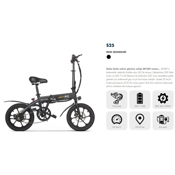 SKYJET S25 ELEKTRİKLİ BİSİKLET - Resim 4
