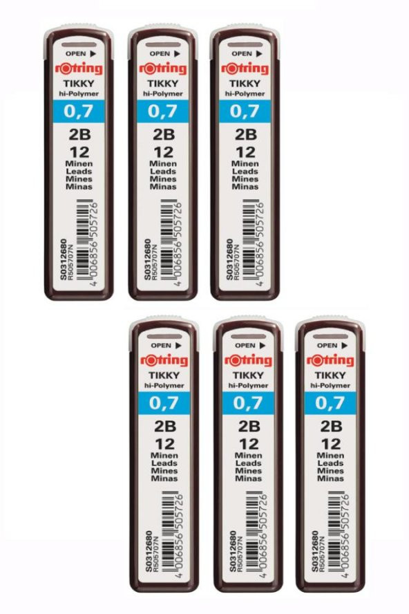 0.7 Mm Uç Min Siyah 6 Adet Rotring Siyah Kalem Uçu 0.7 Mm 6 Adet ürün görseli 1