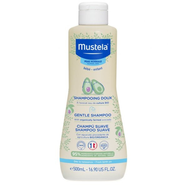 Mustela Gentle Göz Yakmayan Bebek Şampuanı 500 ml ürün görseli 1