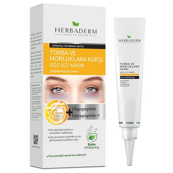 Herbaderm Göz Çevresi Aydınlatıcı Bakım Kremi 15 ml ürün görseli 1
