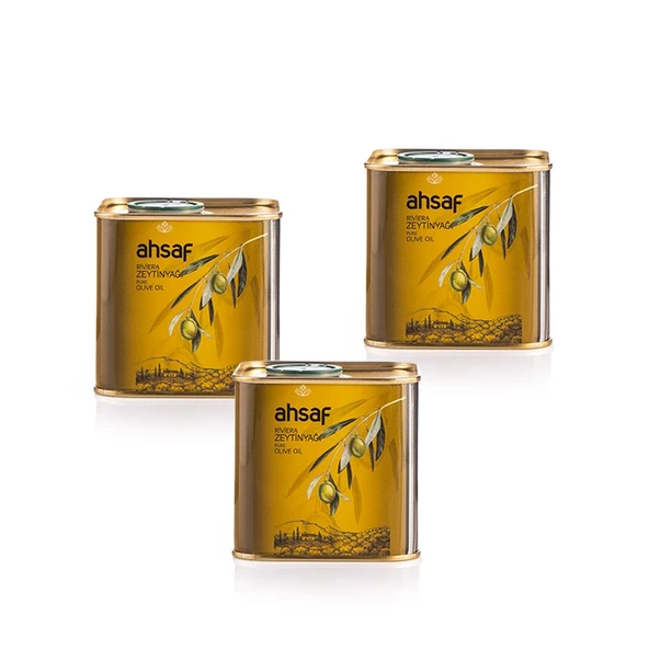 Ahsaf Riviera Zeytinyağı 500 ml -Teneke (3'lü Ekonomik Paket ) ürün görseli 1