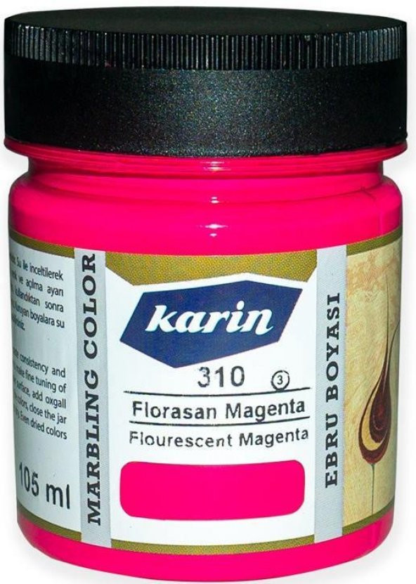 Karin Ezilmiş Ebru Boyası 105ml 310 Florasan Magenta ürün görseli 1
