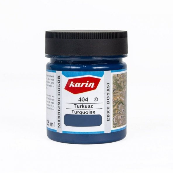 Karin Ezilmiş Ebru Boyası 105ml 404 Turkuaz ürün görseli 1
