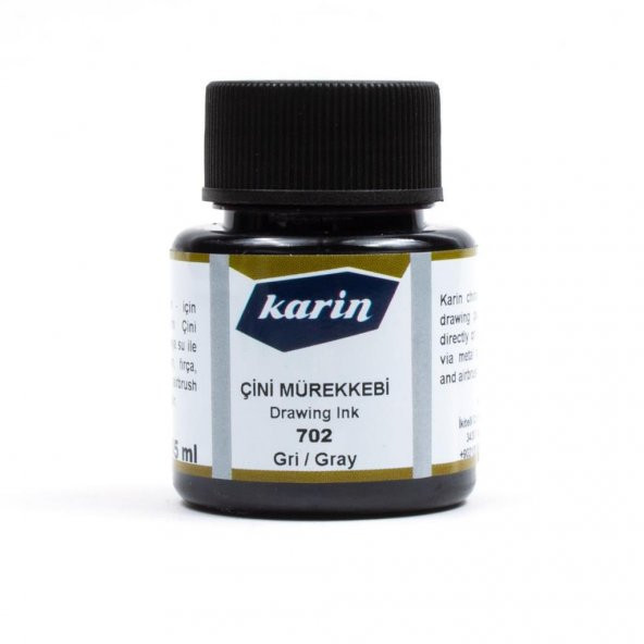 Karin Çini Mürekkebi 45ml 702 Gri ürün görseli 1