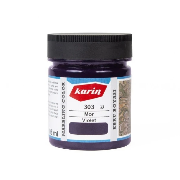 Karin Ezilmiş Ebru Boyası 105ml 303 Mor ürün görseli 1