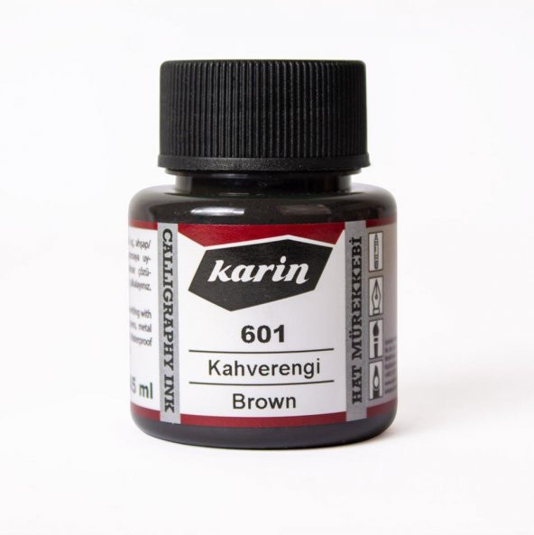 Karin Hat Mürekkebi 45ml Kahverengi 601 ürün görseli 1