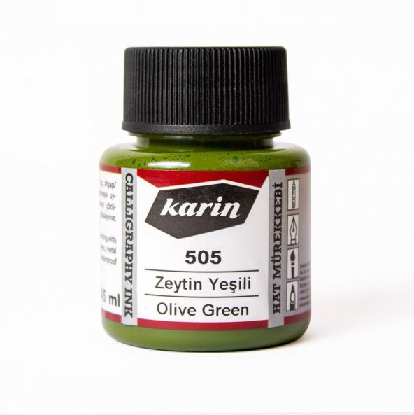 Karin Hat Mürekkebi 45ml Zeytin Yeşili 505 ürün görseli 1