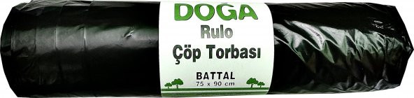 Ecoplast Battal Boy Siyah Çöp Torbası Poşeti - 300 Gr. - 75 x 90 Cm / 10 Adetlik Rulo ürün görseli 1