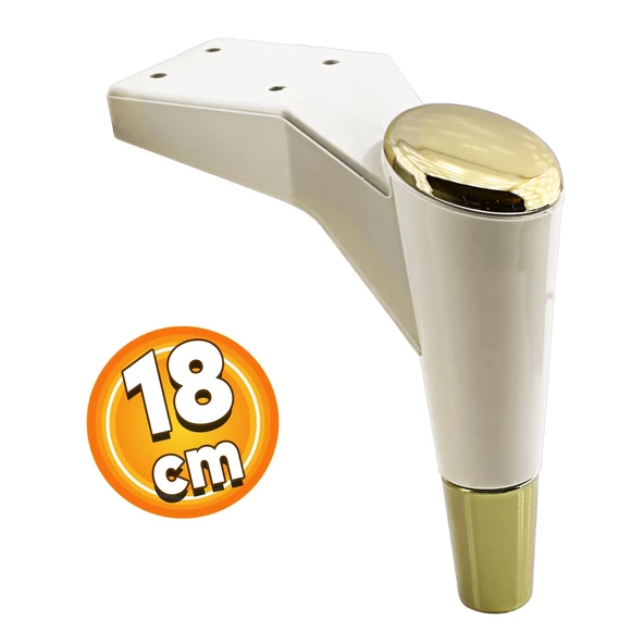 Maya Lüks Mobilya Kanepe Tv Ünitesi Koltuk Ayağı 18 Cm Krem Gold Konsol Ayakları ürün görseli 1