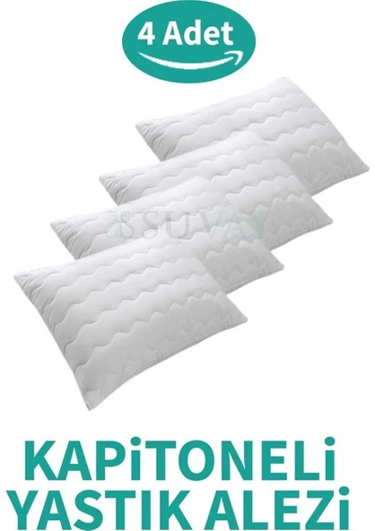 SUVAY 4 Adet Kapitoneli Yastık Alezi Pamuklu Fermuarlı Kapitone Yastık Koruyucu Yastık Kılıfı ürün görseli 1