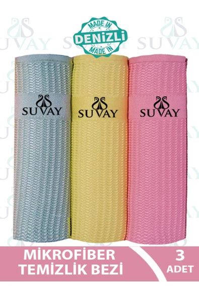 SUVAY 3'lü Mikrofiber Temizlik Bezi & Cam Bezi Araba Bezi Toz Bezi Magic Towel Sihirli Temizlik Bezleri ürün görseli 1