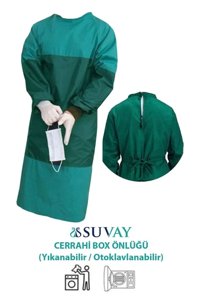 SUVAY Cerrahi Box Önlüğü Ameliyathane Doktor Boks Önlüğü Yıkanabilir Çok Kullanımlık Önlük ürün görseli 1