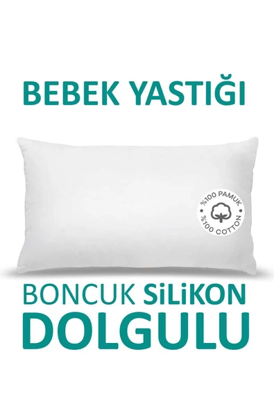 SUVAY Bebek Yastığı Silikon Elyaf Dolgulu 35x45 cm 225 Gram Silikonlu Beyaz Antibakteriyel Bebek Yastığı ürün görseli 1