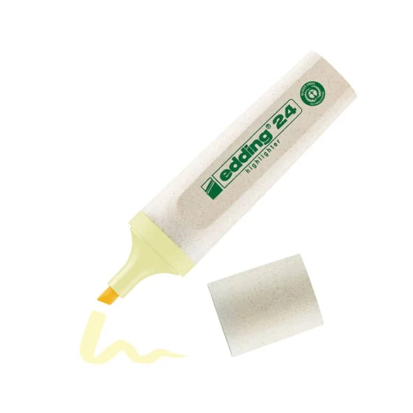 Edding 24 Ecoline Fosforlu İşaretleme Kalemi Pastel Sarı ürün görseli 1