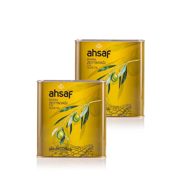 Ahsaf Riviera Zeytinyağı 2L-Teneke (2'li Ekonomik Paket) ürün görseli 1