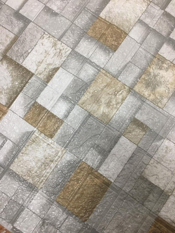 Renkli Duvarlar 70x38cm (0,26m2) Ofis Salon Oda Antre Mutfak 3D Kendinden Yapışkanlı Duvar Kağıdı Paneli NW130 ürün görseli 1