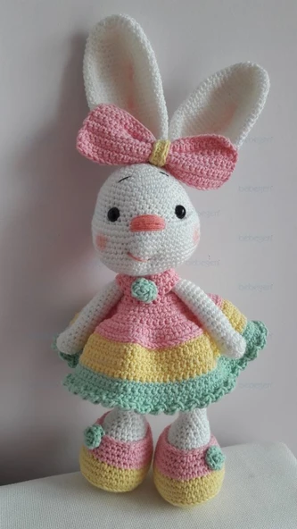 Organik Kız Örgü Amigurumi Oyuncak Bebek ürün görseli 1