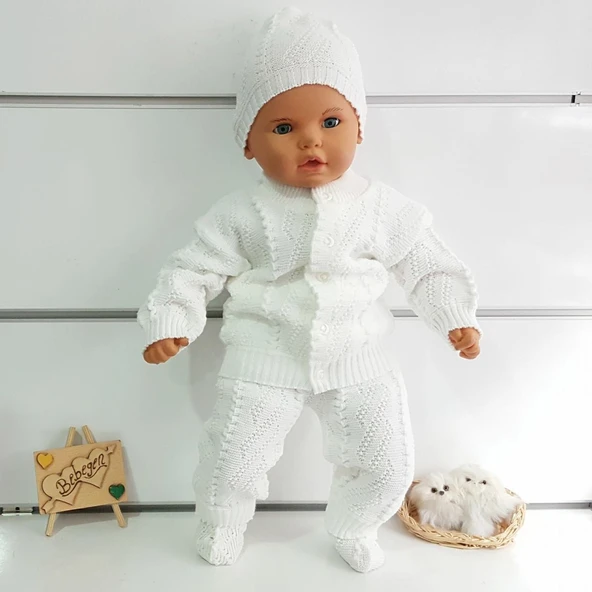 Beyaz Bebek Triko 4 lü Takım ürün görseli 1