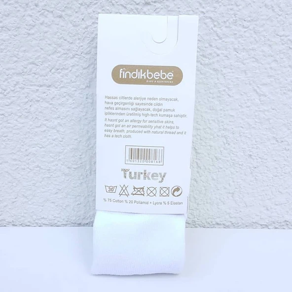 Beyaz Bebek Külotlu Çorap - Resim 12