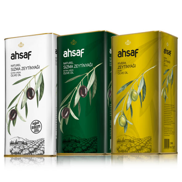 Ahsaf Soğuk Sıkım 5 lt Teneke - Natürel Sızma 5 lt Teneke -  Riviera 5 lt Teneke ürün görseli 1