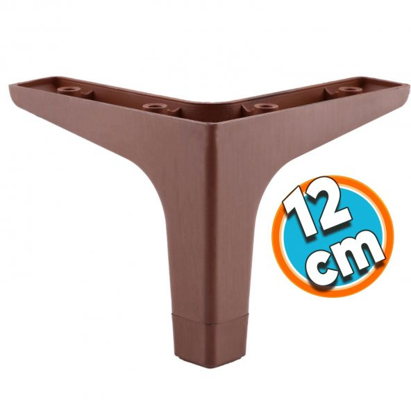 Mobilya Kanepe Çekyat Sehpa TV Ünitesi Koltuk Ayağı 12 cm Ceviz Baza Ayak ürün görseli 1