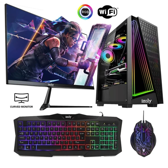 İzoly Demon Ryzen 5 3600 32GB 256GB 512GB SSD RX 550 4GB 24" Oyuncu Oem Seti ürün görseli 1