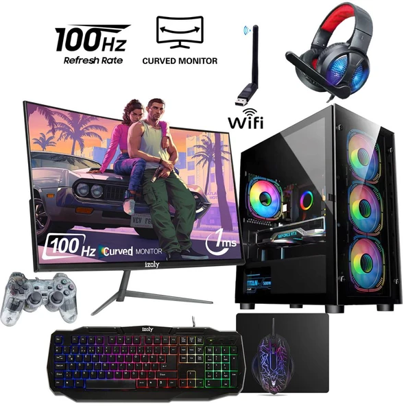İzoly Lotus X i5-4570 16GB 256GB SSD RX 580 8GB 24'' Oyuncu Oem Seti ürün görseli 1