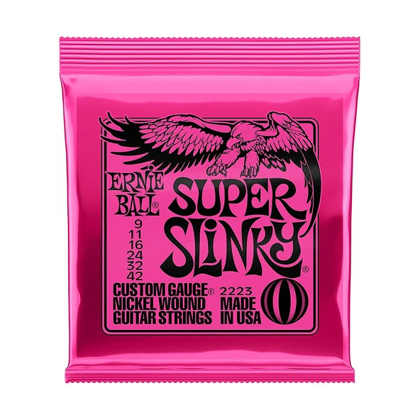 Ernie Ball P02223 Super Slinky 09-42 Elektro Gitar Teli ürün görseli 1