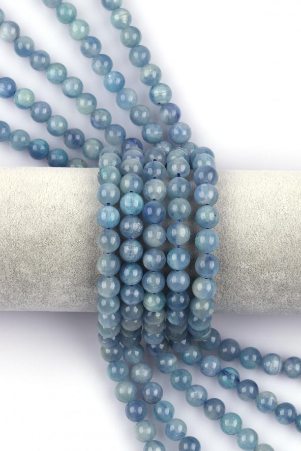 Kyanit ( AB Kalite ) Doğal Taş Dizi 8 mm Küre Kesim ürün görseli 1