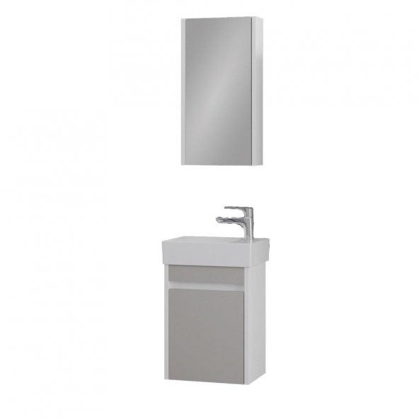 Denko Natalia 40 cm MDF Kül Gri Banyo Dolabı Takımı ürün görseli 1