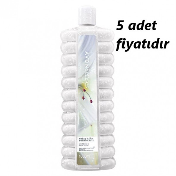 Avon Senses White Lily Banyo Köpüğü 1000 ml 5 adet ürün görseli 1
