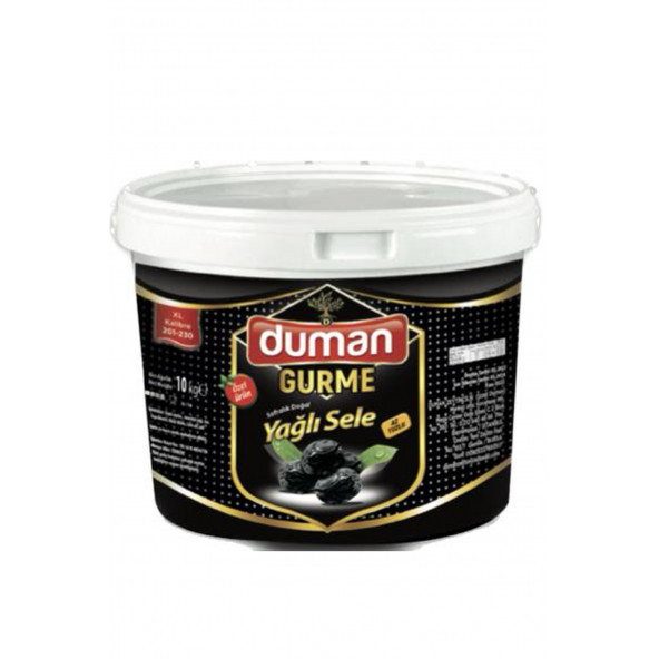 DUMAN GURME Gemlik Yağlı Sele Siyah Zeytin (201-230) Klb 10 KG ürün görseli 1