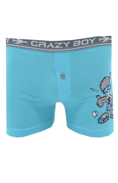 Tutku 0253 Elastan Baskılı Erkek Çocuk Boxer - Resim 2