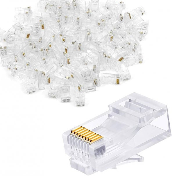 RJ-45 100 Lü Paket Jack rj45 Konnektör ürün görseli 1