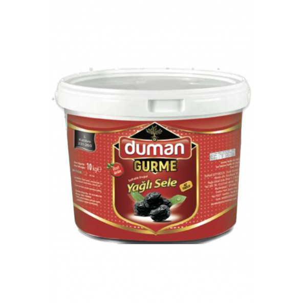 DUMAN GURME Gemlik Yağlı Sele Siyah Zeytin L Boy (230-260) Klb 10 KG ürün görseli 1
